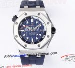 ZF Audemars Piguet Royal Oak Offshore Super Clone 15720 Blue Dial Ruber Strap Watch